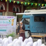 Dokumentasi acara Ramadhan Berbagi santri putri Pondok Pesantren Manbaul Ulum Cirebon bersama CT ARSA Foundation dan BMT Manbaul Ulum.